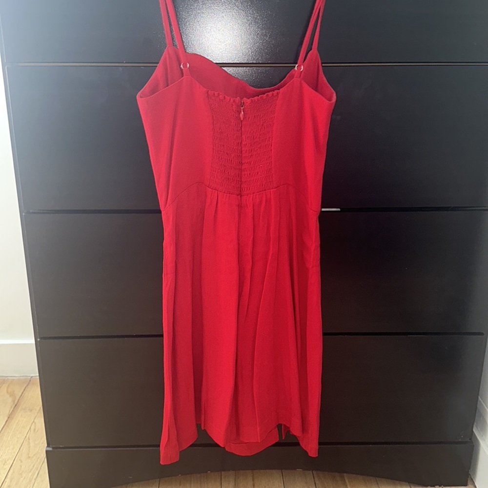 Reformation Babe Dress in Cherry, Size: 0 - Picture 4 of 6